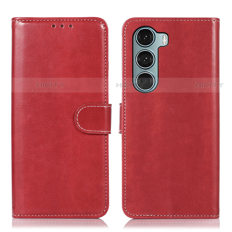 Custodia Portafoglio In Pelle Cover con Supporto D10Y per Motorola Moto Edge S30 5G Rosso