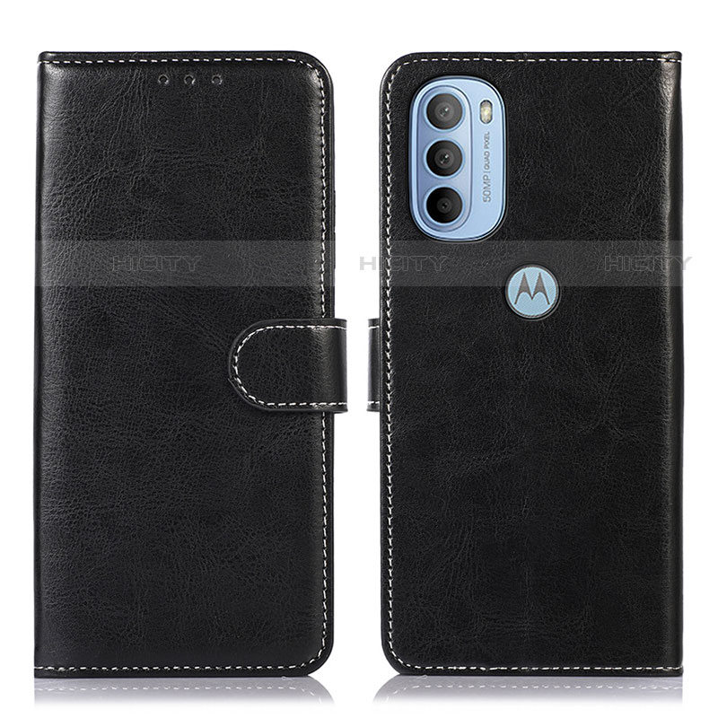 Custodia Portafoglio In Pelle Cover con Supporto D10Y per Motorola Moto G31 Nero