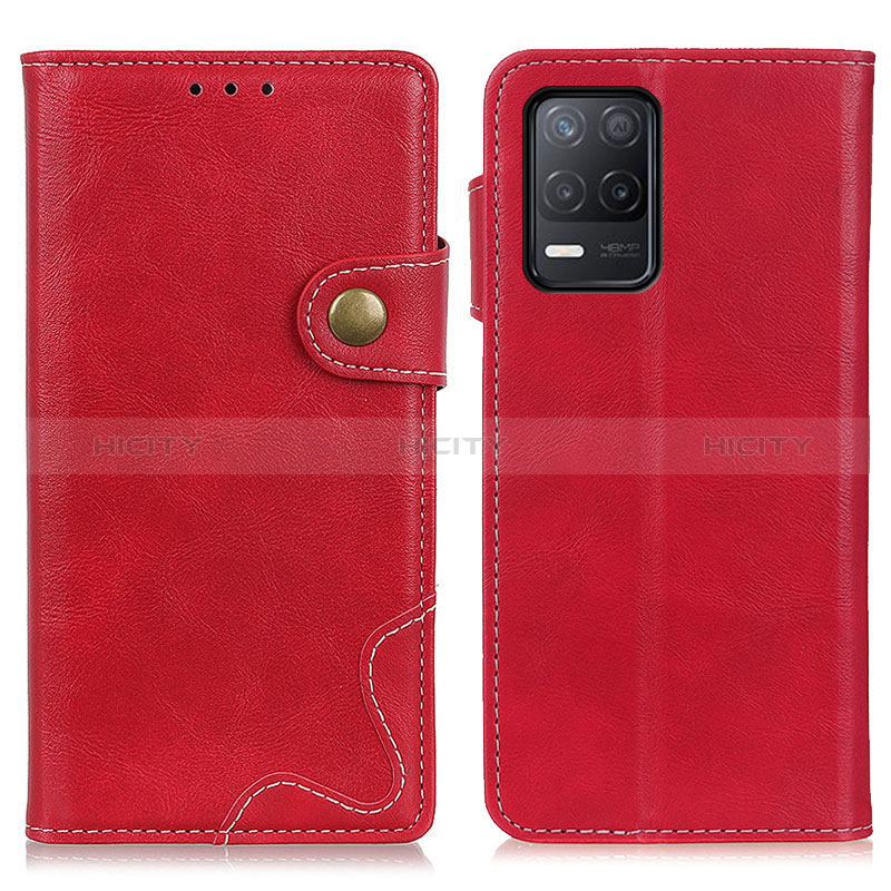 Custodia Portafoglio In Pelle Cover con Supporto D10Y per Realme 8 5G Rosso