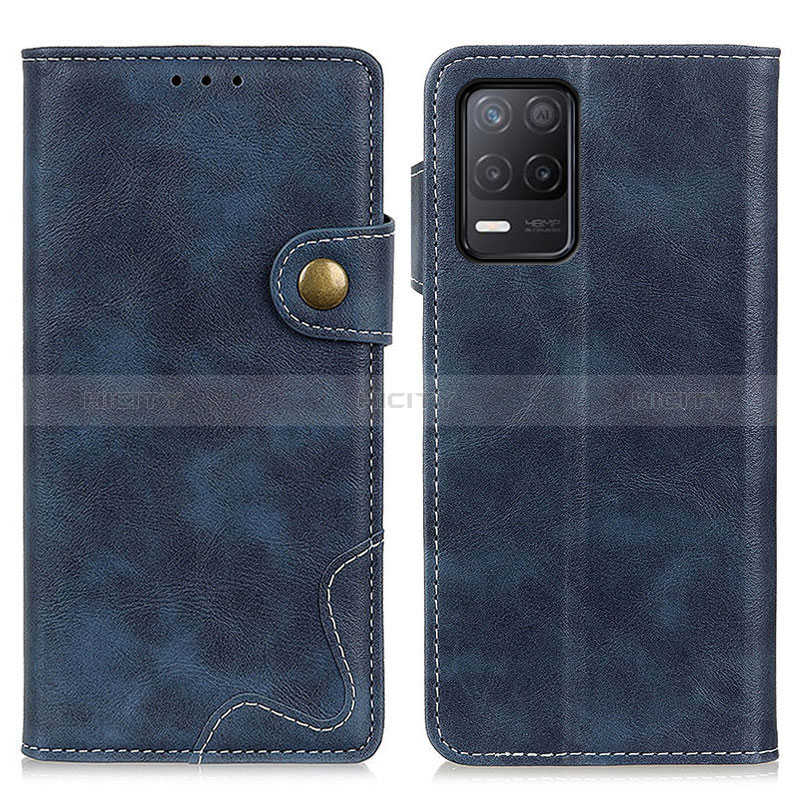 Custodia Portafoglio In Pelle Cover con Supporto D10Y per Realme Q3 5G Blu