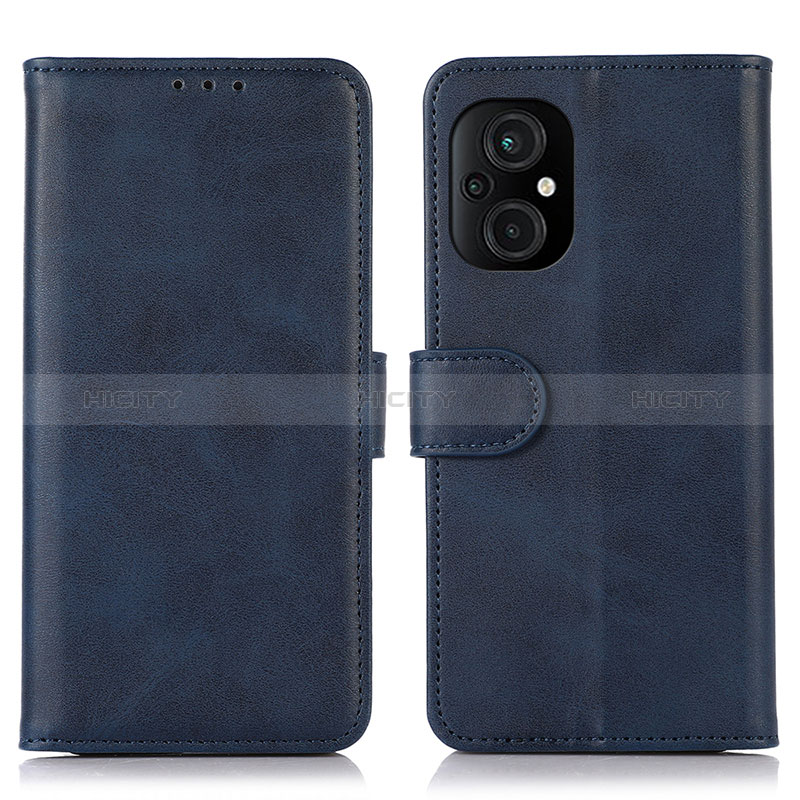 Custodia Portafoglio In Pelle Cover con Supporto D10Y per Xiaomi Poco M5 4G Blu