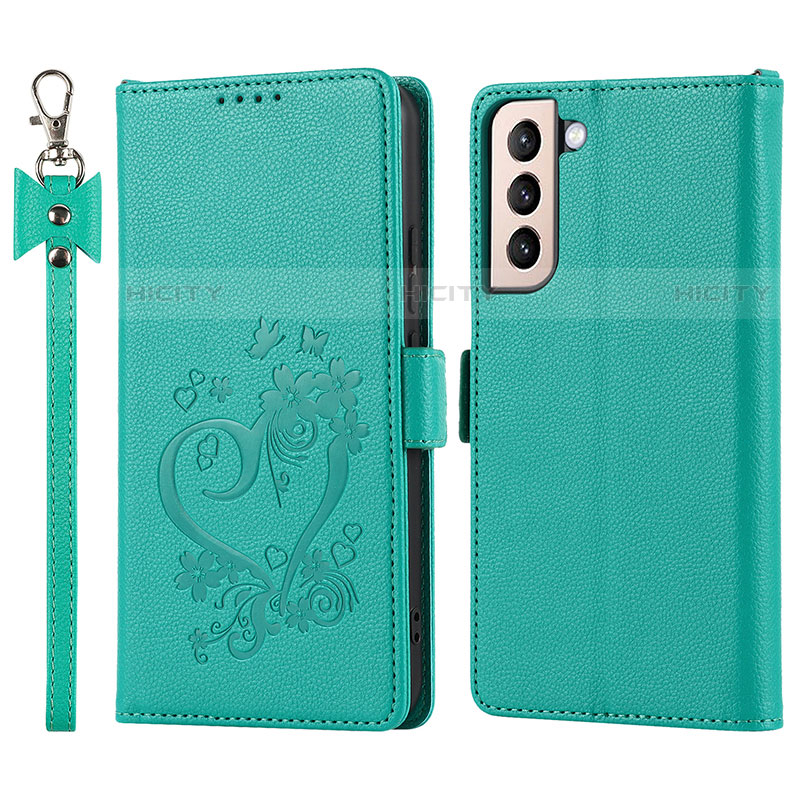 Custodia Portafoglio In Pelle Cover con Supporto D11T per Samsung Galaxy S22 Plus 5G Verde