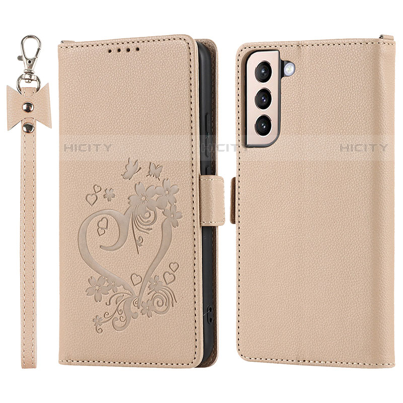 Custodia Portafoglio In Pelle Cover con Supporto D11T per Samsung Galaxy S23 5G Oro