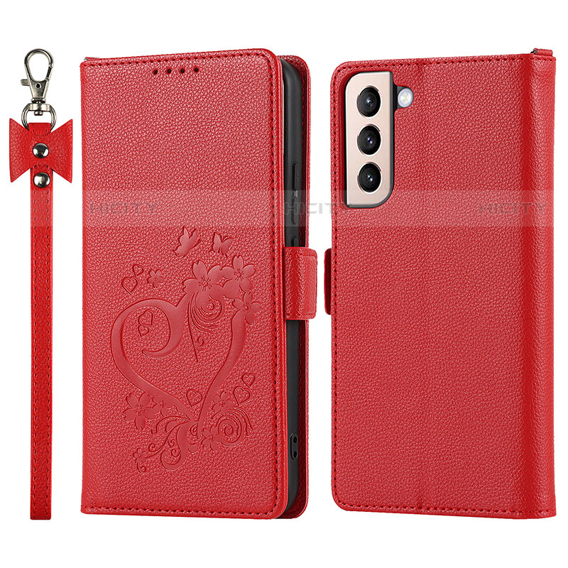 Custodia Portafoglio In Pelle Cover con Supporto D11T per Samsung Galaxy S23 5G Rosso