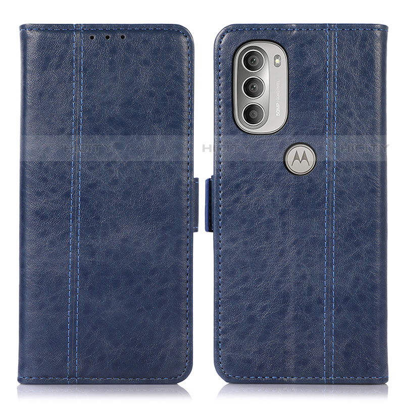 Custodia Portafoglio In Pelle Cover con Supporto D11Y per Motorola Moto G51 5G Blu