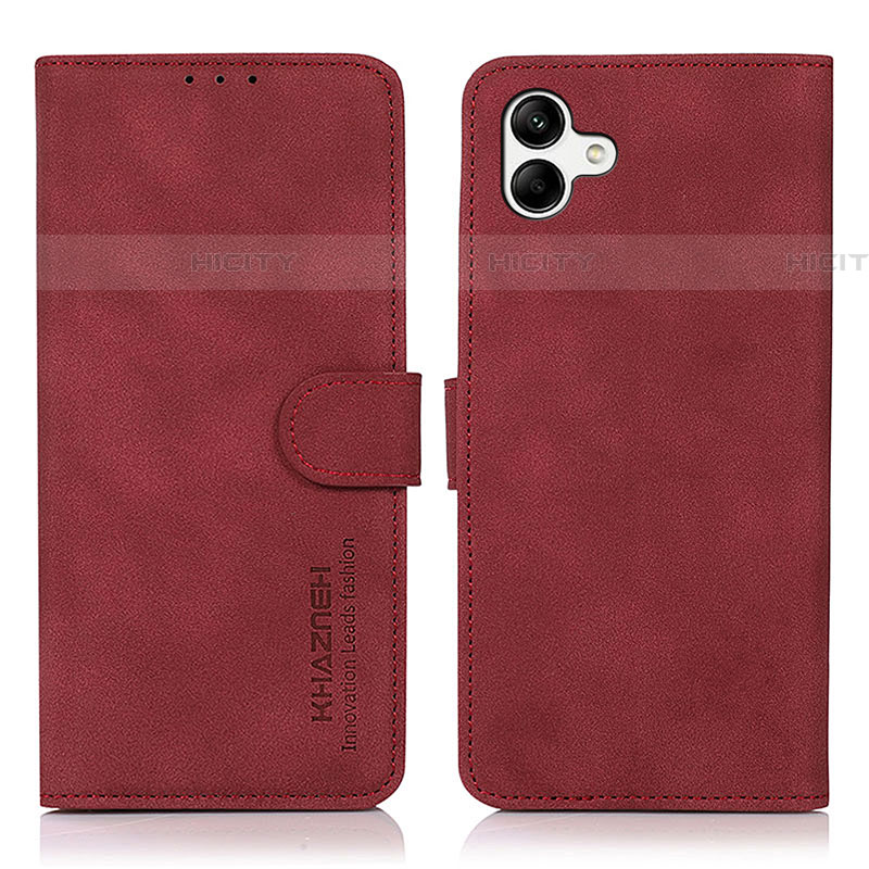 Custodia Portafoglio In Pelle Cover con Supporto D11Y per Samsung Galaxy F04 Rosso