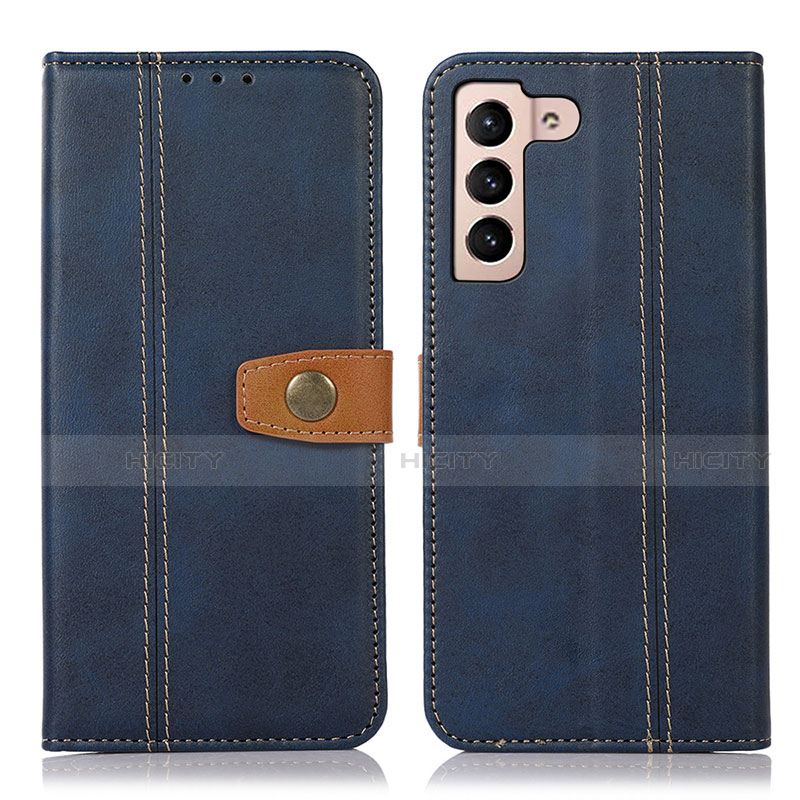 Custodia Portafoglio In Pelle Cover con Supporto D14T per Samsung Galaxy S21 5G Blu