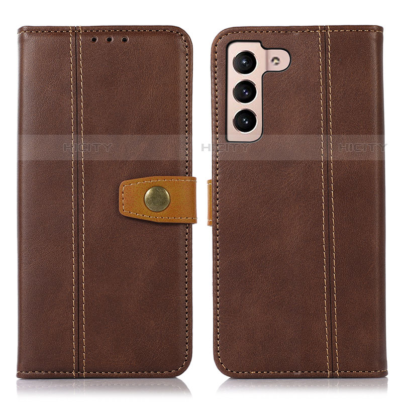 Custodia Portafoglio In Pelle Cover con Supporto D14T per Samsung Galaxy S21 Plus 5G Marrone