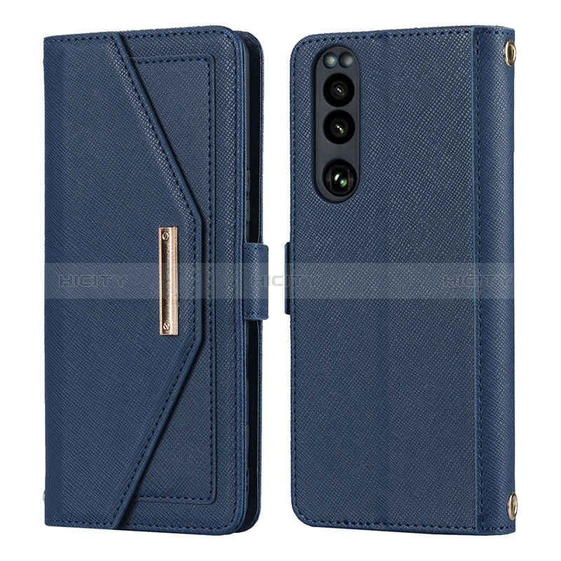 Custodia Portafoglio In Pelle Cover con Supporto DT1 per Sony Xperia 5 III SO-53B