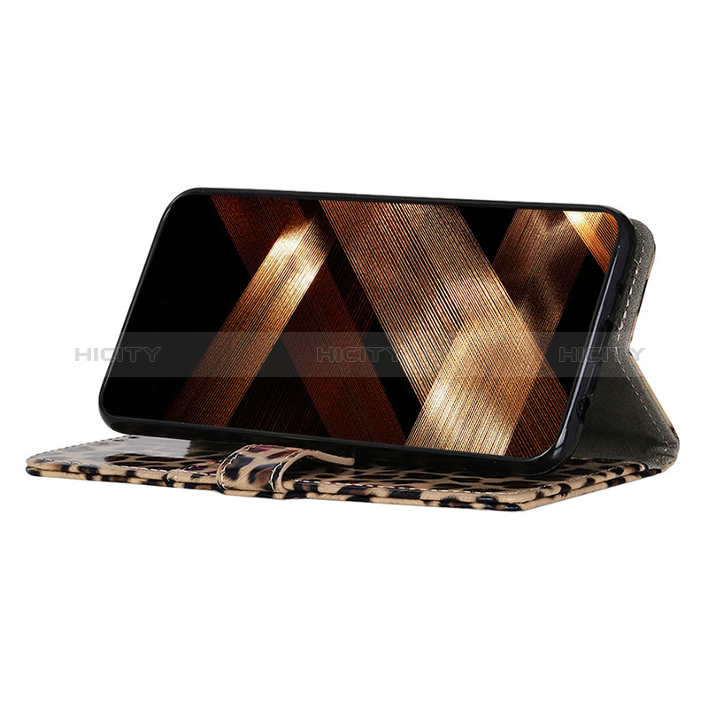 Custodia Portafoglio In Pelle Cover con Supporto DY01 per Motorola Moto E13 Marrone