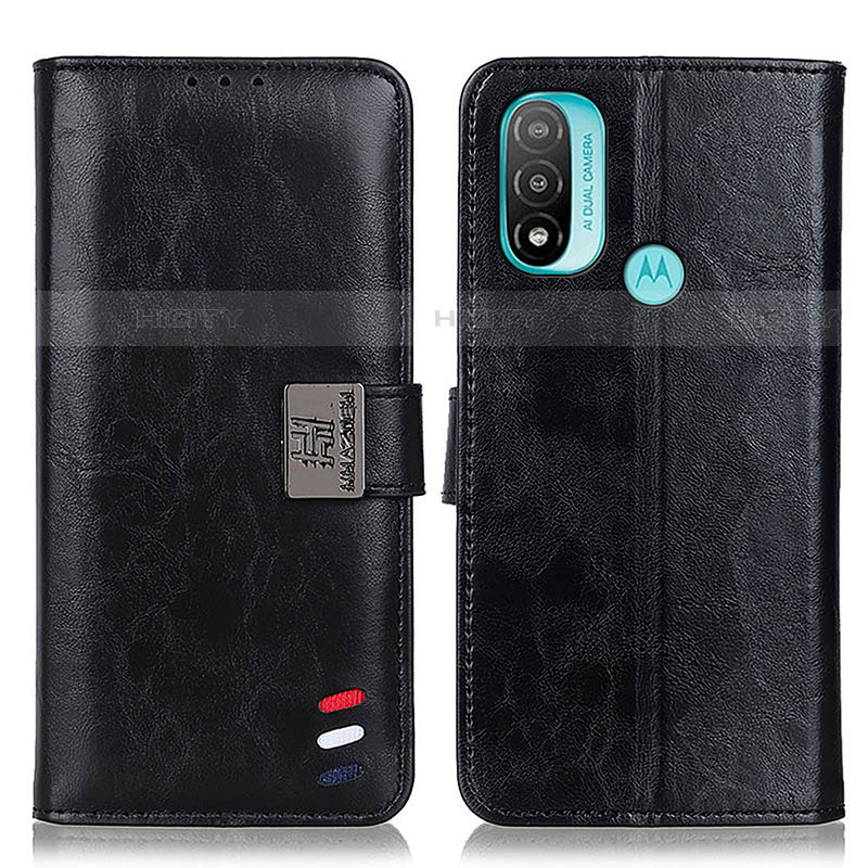 Custodia Portafoglio In Pelle Cover con Supporto DY01 per Motorola Moto E40 Nero