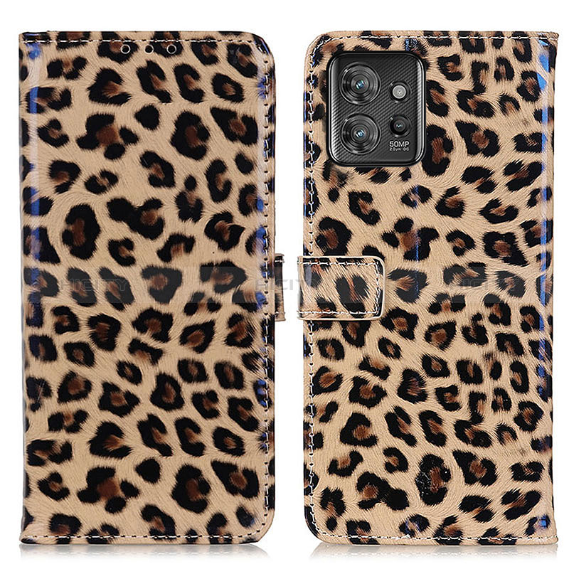 Custodia Portafoglio In Pelle Cover con Supporto DY01 per Motorola ThinkPhone 5G Marrone