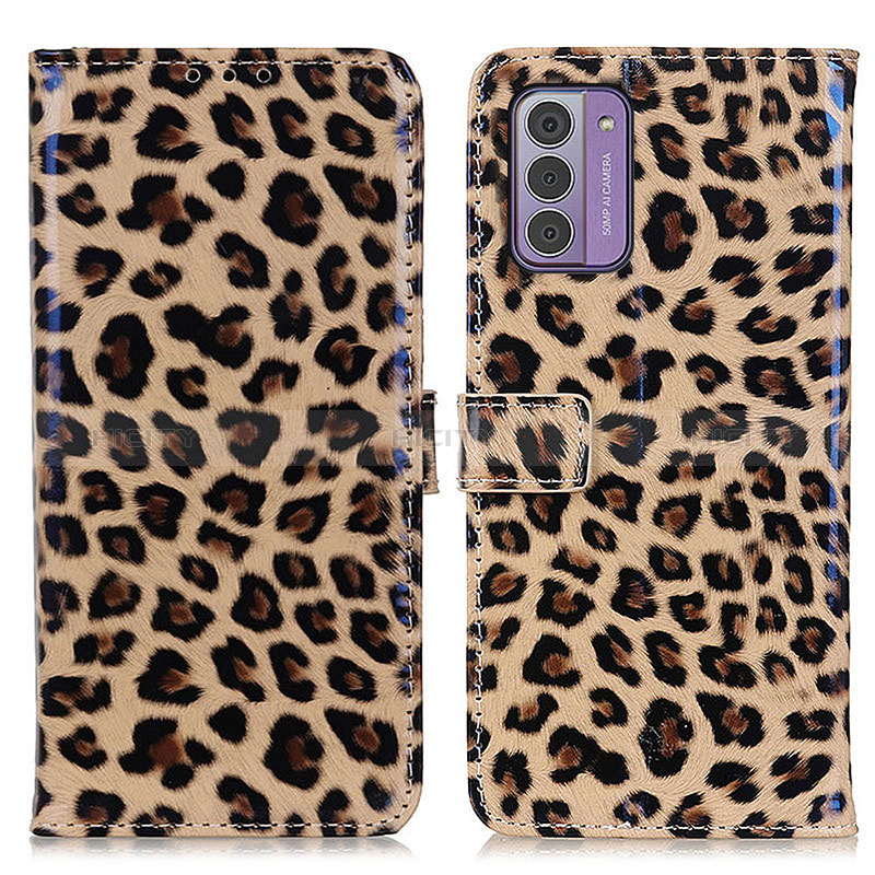 Custodia Portafoglio In Pelle Cover con Supporto DY01 per Nokia G310 5G Marrone