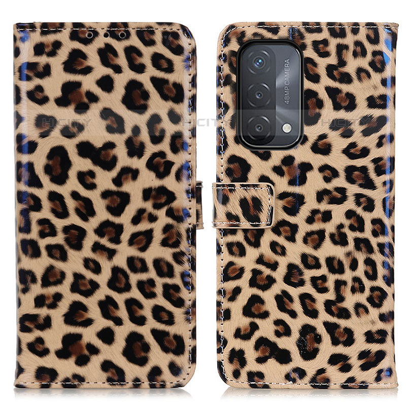 Custodia Portafoglio In Pelle Cover con Supporto DY01 per OnePlus Nord N200 5G Marrone