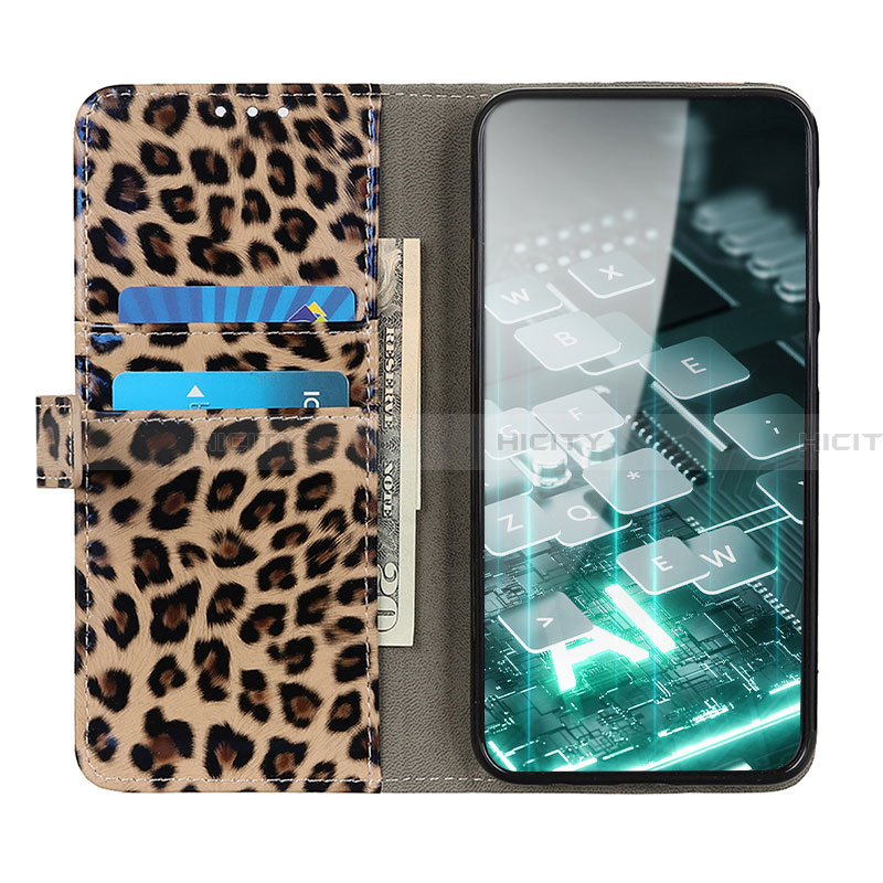 Custodia Portafoglio In Pelle Cover con Supporto DY01 per Samsung Galaxy A04 4G Marrone