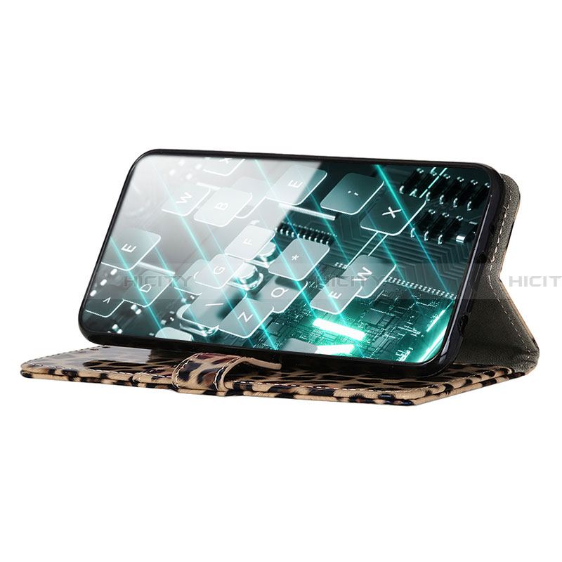 Custodia Portafoglio In Pelle Cover con Supporto DY01 per Samsung Galaxy A04 4G Marrone