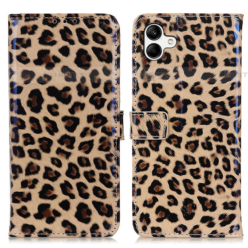 Custodia Portafoglio In Pelle Cover con Supporto DY01 per Samsung Galaxy F04 Marrone