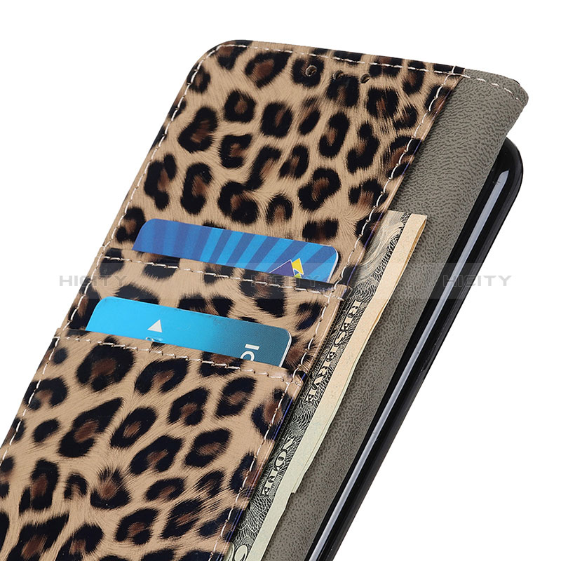 Custodia Portafoglio In Pelle Cover con Supporto DY01 per Sony Xperia PRO-I Marrone