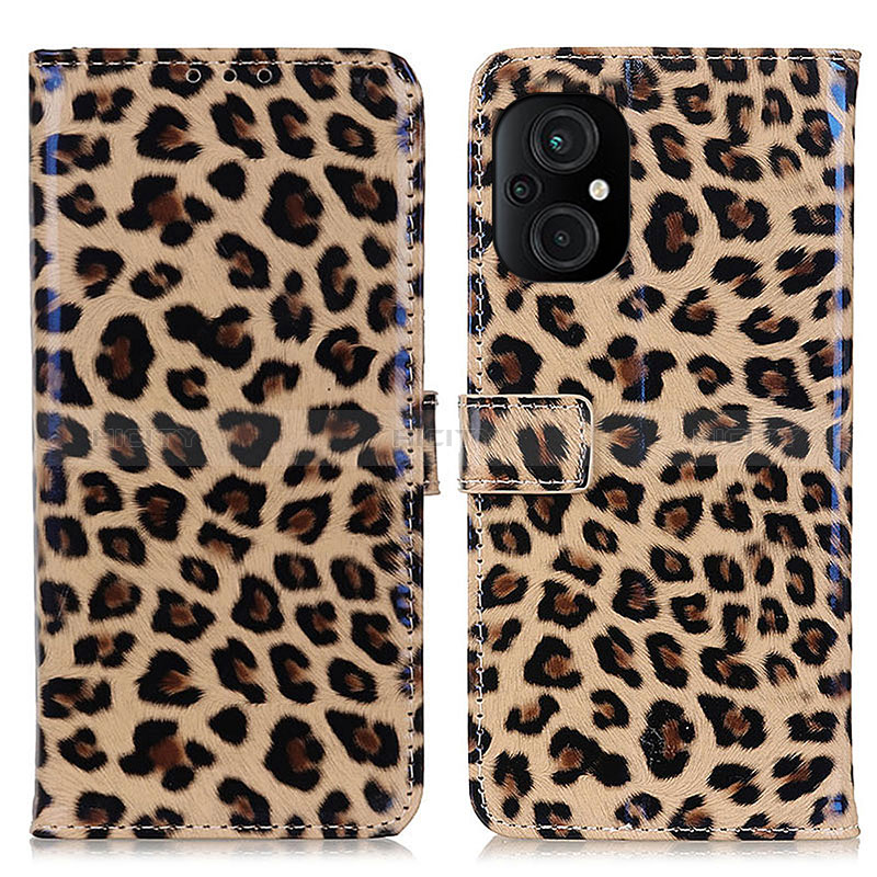 Custodia Portafoglio In Pelle Cover con Supporto DY01 per Xiaomi Poco M5 4G Marrone