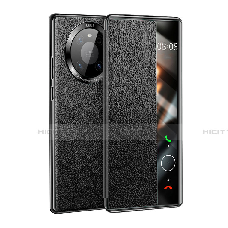 Custodia Portafoglio In Pelle Cover con Supporto F01 per Huawei Mate 40 Nero