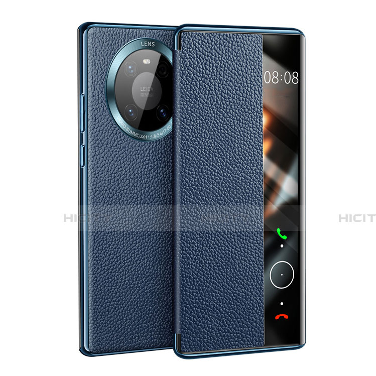 Custodia Portafoglio In Pelle Cover con Supporto F01 per Huawei Mate 40E 5G Blu