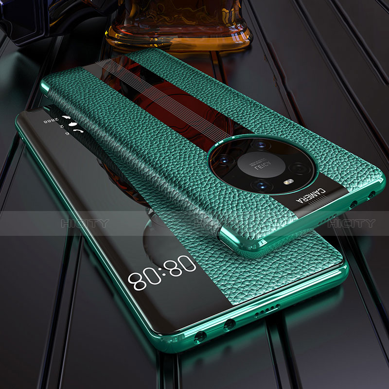 Custodia Portafoglio In Pelle Cover con Supporto F05 per Huawei Mate 40E Pro 5G Verde