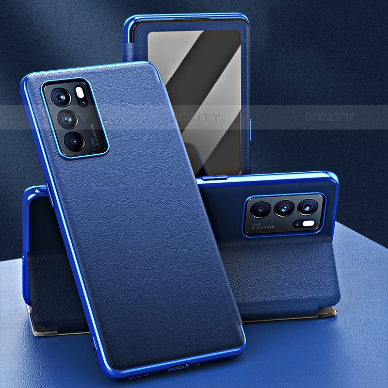 Custodia Portafoglio In Pelle Cover con Supporto GS1 per Oppo Reno6 Pro 5G India