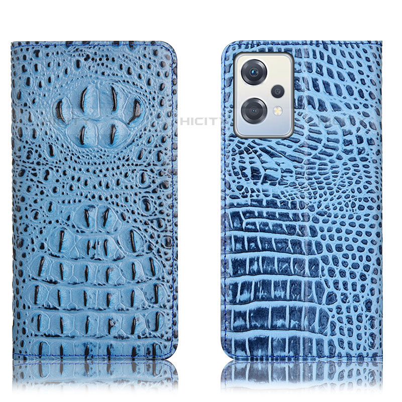 Custodia Portafoglio In Pelle Cover con Supporto H01P per Oppo K10X 5G Cielo Blu