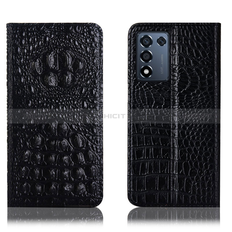 Custodia Portafoglio In Pelle Cover con Supporto H01P per Oppo K9S 5G Nero