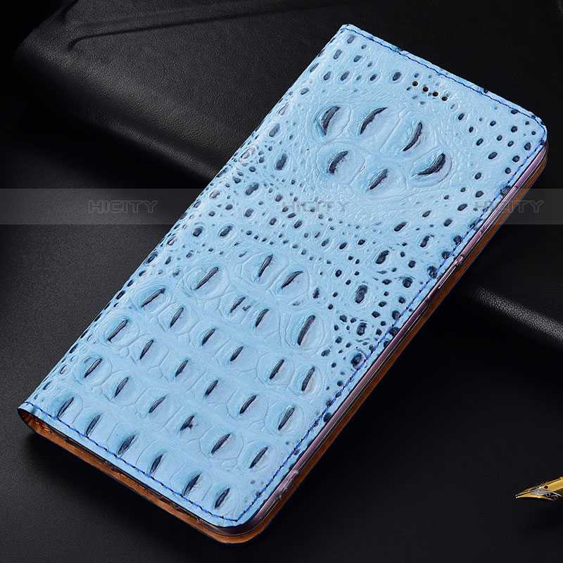 Custodia Portafoglio In Pelle Cover con Supporto H01P per Samsung Galaxy S21 FE 5G Cielo Blu