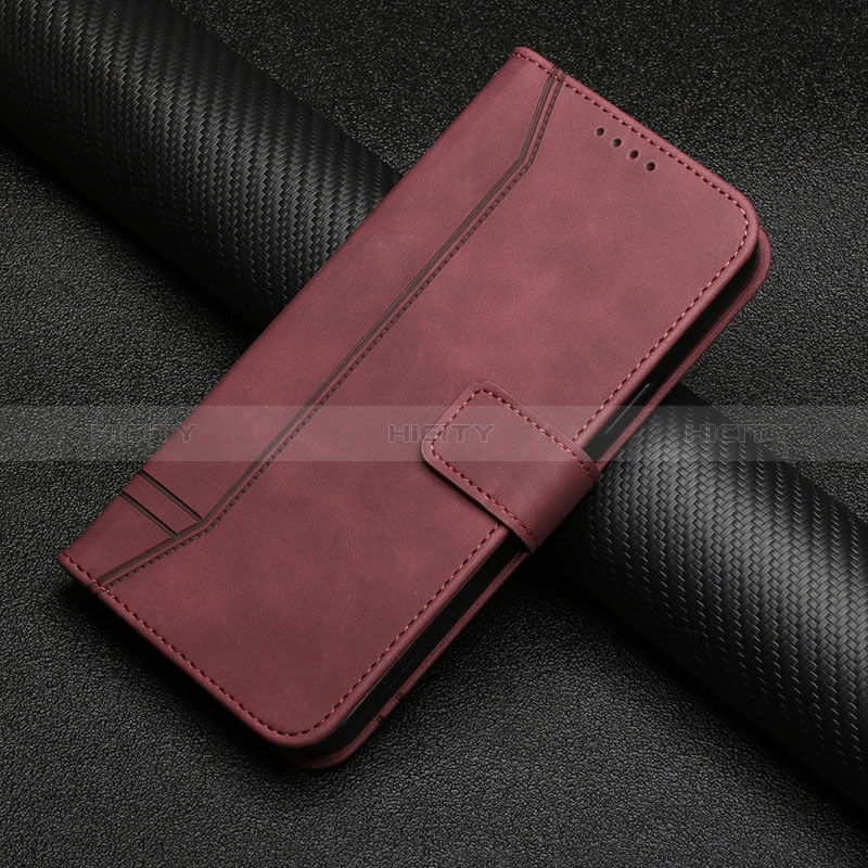 Custodia Portafoglio In Pelle Cover con Supporto H01X per Google Pixel 6 Pro 5G Rosso