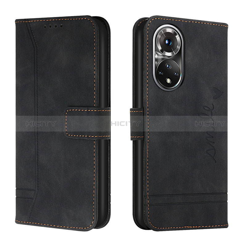 Custodia Portafoglio In Pelle Cover con Supporto H01X per Huawei Honor 50 5G Nero