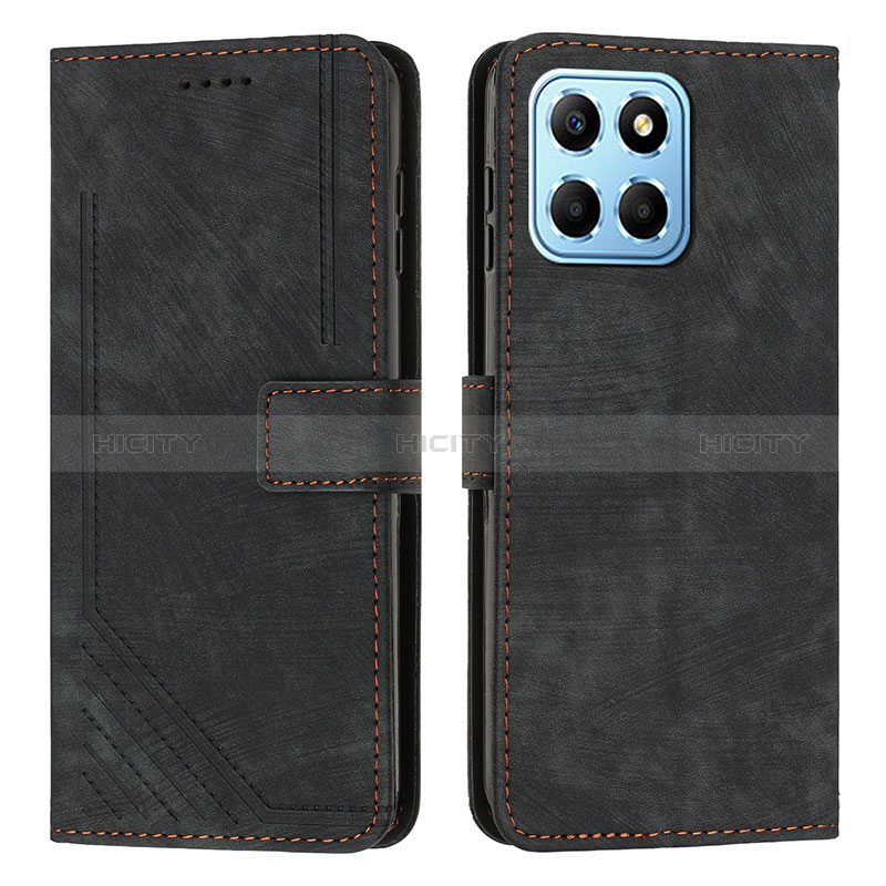 Custodia Portafoglio In Pelle Cover con Supporto H01X per Huawei Honor X6 5G Nero