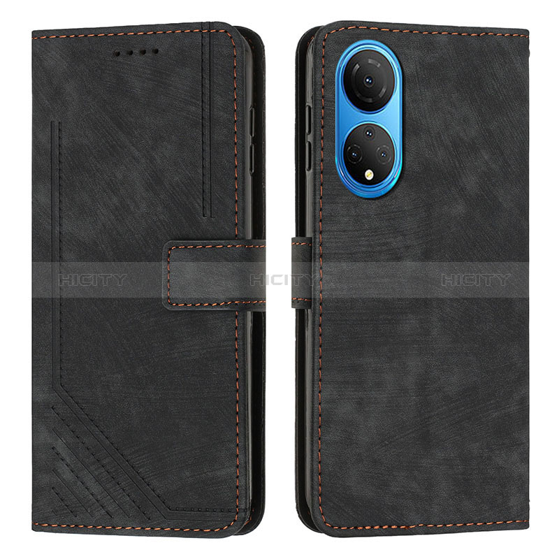 Custodia Portafoglio In Pelle Cover con Supporto H01X per Huawei Honor X7 Nero