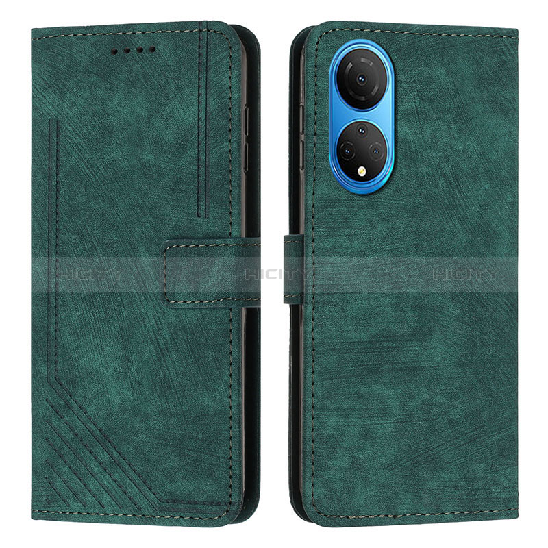 Custodia Portafoglio In Pelle Cover con Supporto H01X per Huawei Honor X7 Verde