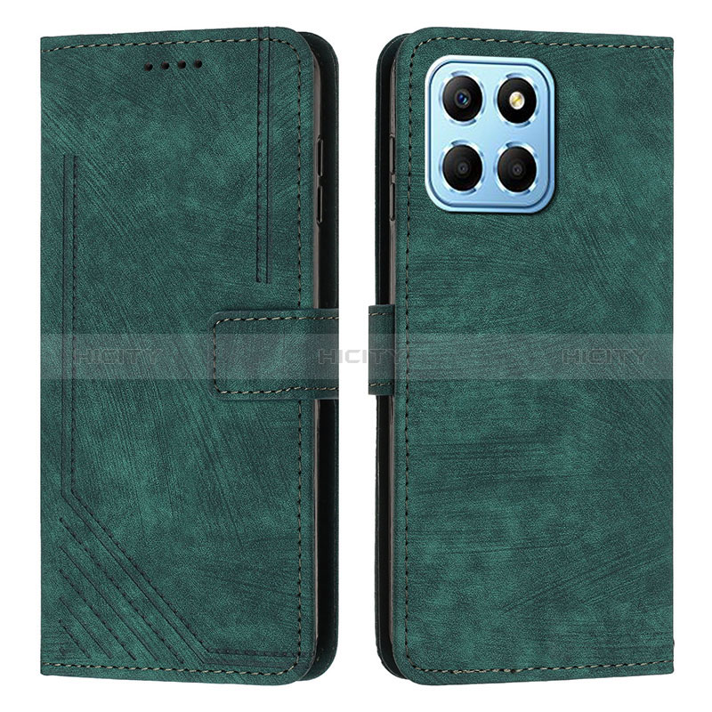 Custodia Portafoglio In Pelle Cover con Supporto H01X per Huawei Honor X8a 5G Verde