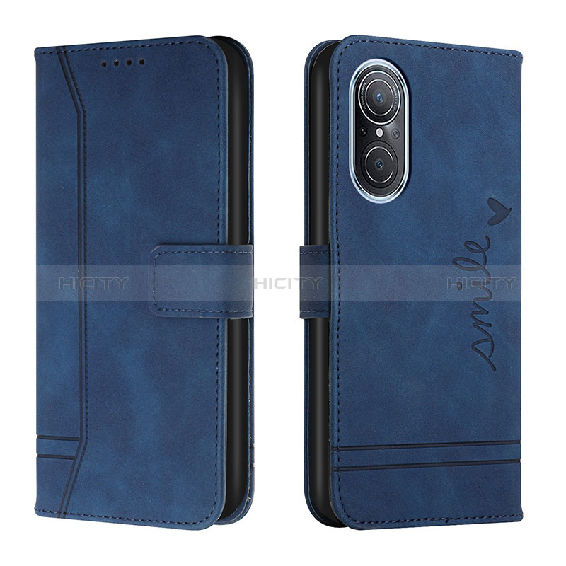 Custodia Portafoglio In Pelle Cover con Supporto H01X per Huawei Nova 9 SE Blu