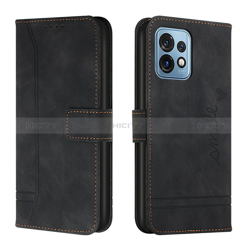 Custodia Portafoglio In Pelle Cover con Supporto H01X per Motorola Moto Edge 40 Pro 5G Nero