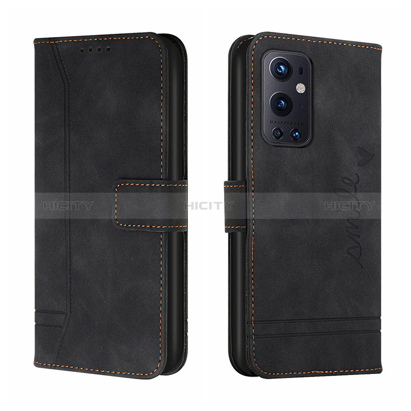 Custodia Portafoglio In Pelle Cover con Supporto H01X per OnePlus 9 Pro 5G Nero