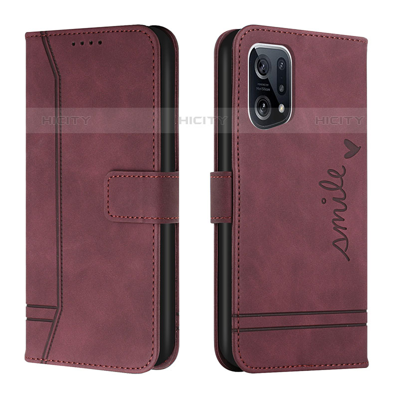 Custodia Portafoglio In Pelle Cover con Supporto H01X per Oppo Find X5 Pro 5G