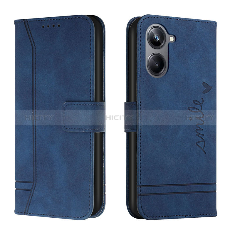 Custodia Portafoglio In Pelle Cover con Supporto H01X per Realme 10 Pro 5G Blu