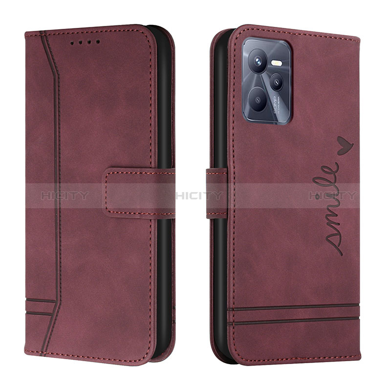 Custodia Portafoglio In Pelle Cover con Supporto H01X per Realme C35