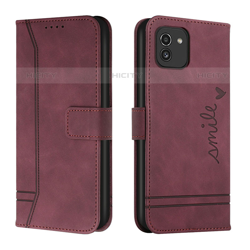 Custodia Portafoglio In Pelle Cover con Supporto H01X per Samsung Galaxy A03