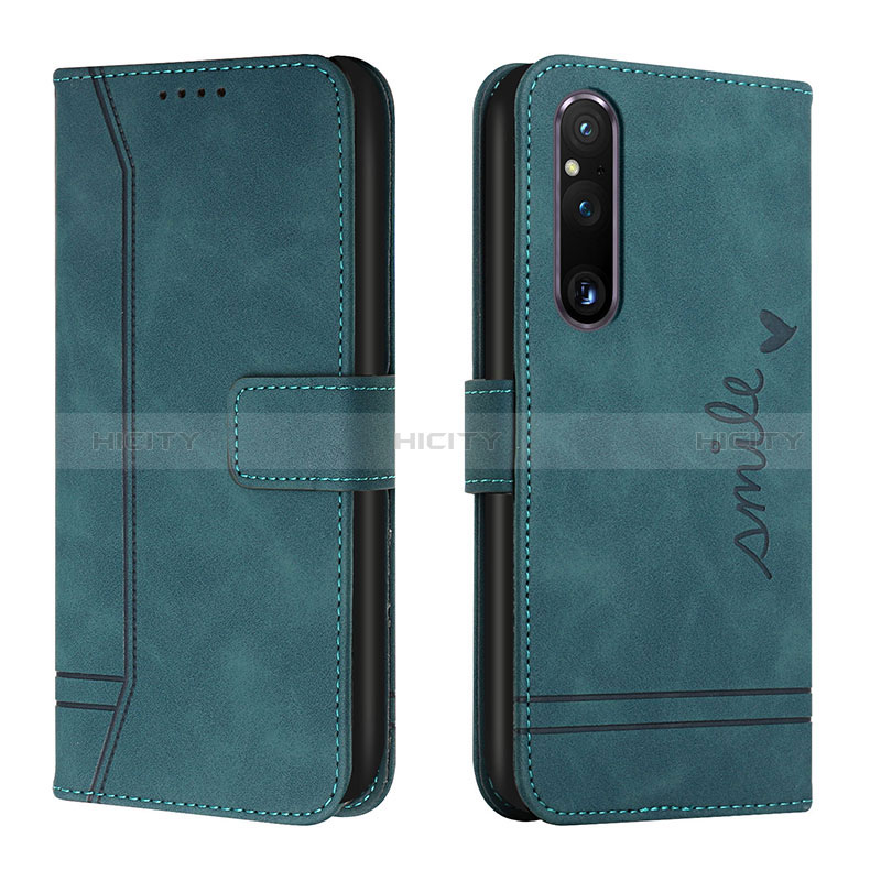 Custodia Portafoglio In Pelle Cover con Supporto H01X per Sony Xperia 1 V