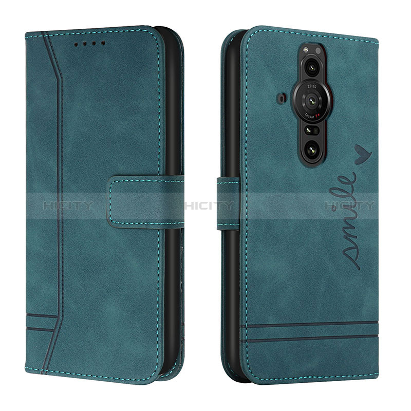 Custodia Portafoglio In Pelle Cover con Supporto H01X per Sony Xperia PRO-I