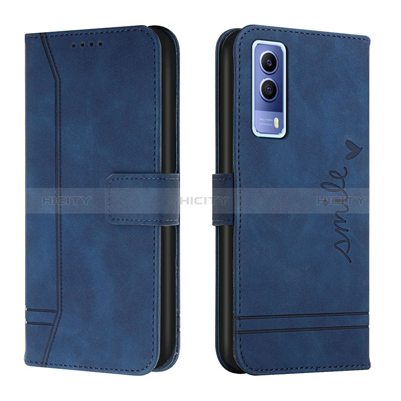 Custodia Portafoglio In Pelle Cover con Supporto H01X per Vivo Y50t Blu