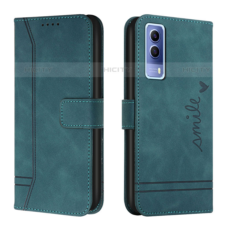 Custodia Portafoglio In Pelle Cover con Supporto H01X per Vivo Y70S 5G Verde