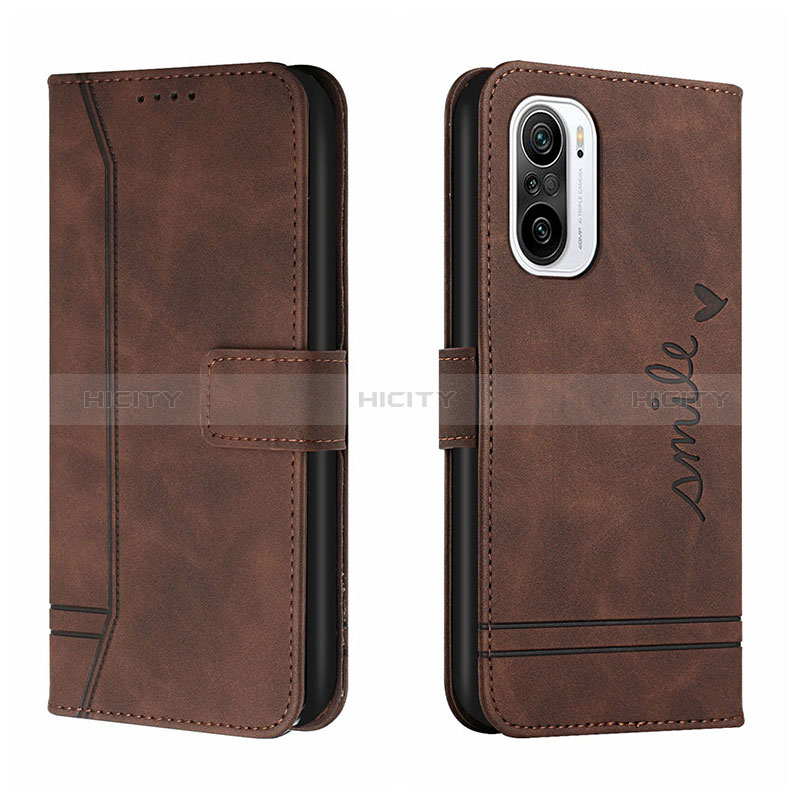 Custodia Portafoglio In Pelle Cover con Supporto H01X per Xiaomi Mi 11X Pro 5G Marrone