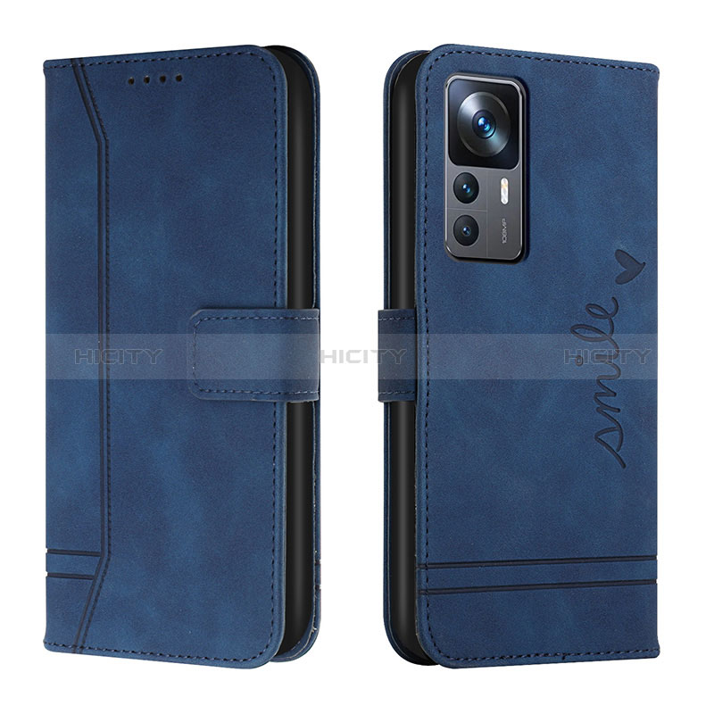 Custodia Portafoglio In Pelle Cover con Supporto H01X per Xiaomi Mi 12T 5G Blu