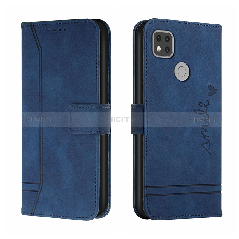 Custodia Portafoglio In Pelle Cover con Supporto H01X per Xiaomi POCO C3 Blu